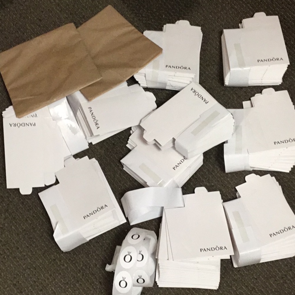 Authentic Pandora pouches,stickers and tissue
